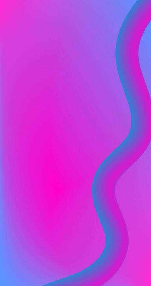 Gradient Abstract vertical background with fluid wavy lines in pink and blue gradient illustration vector