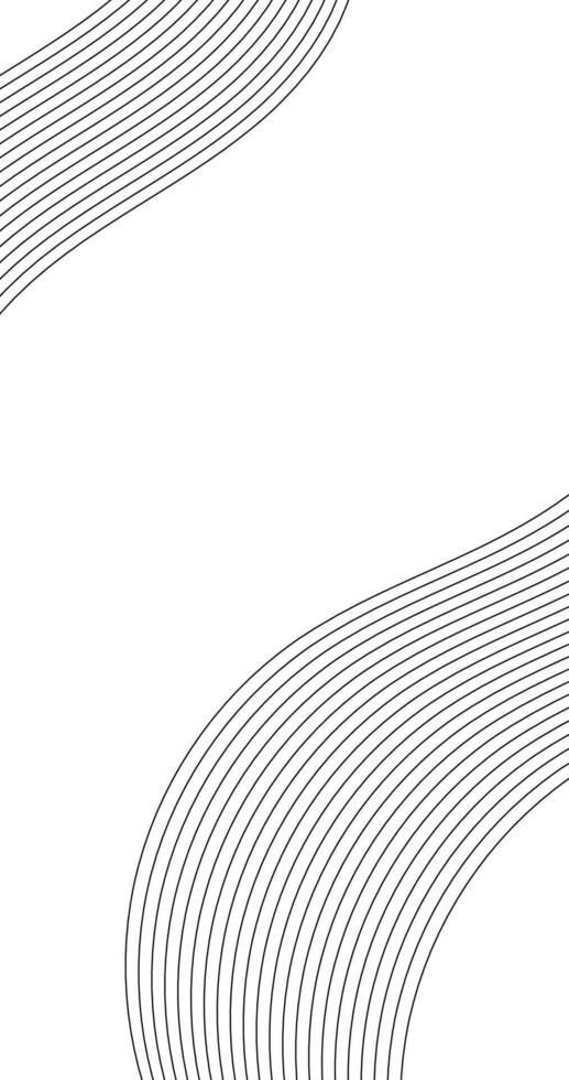 Abstract billowy and undulating parallel lines stripes on vertical empty background cover design vector