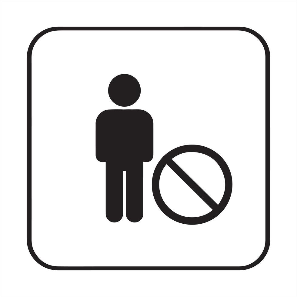 No Pedestrians with white background vector