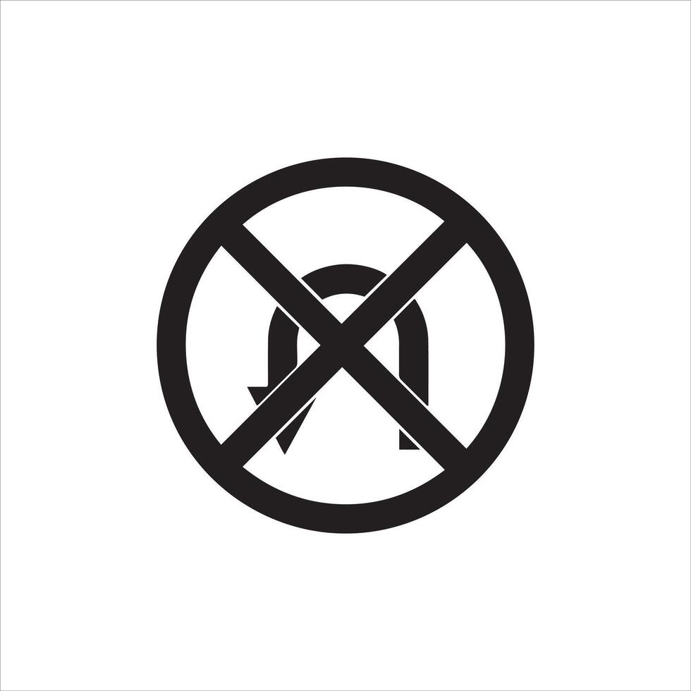 No turning allowed vector
