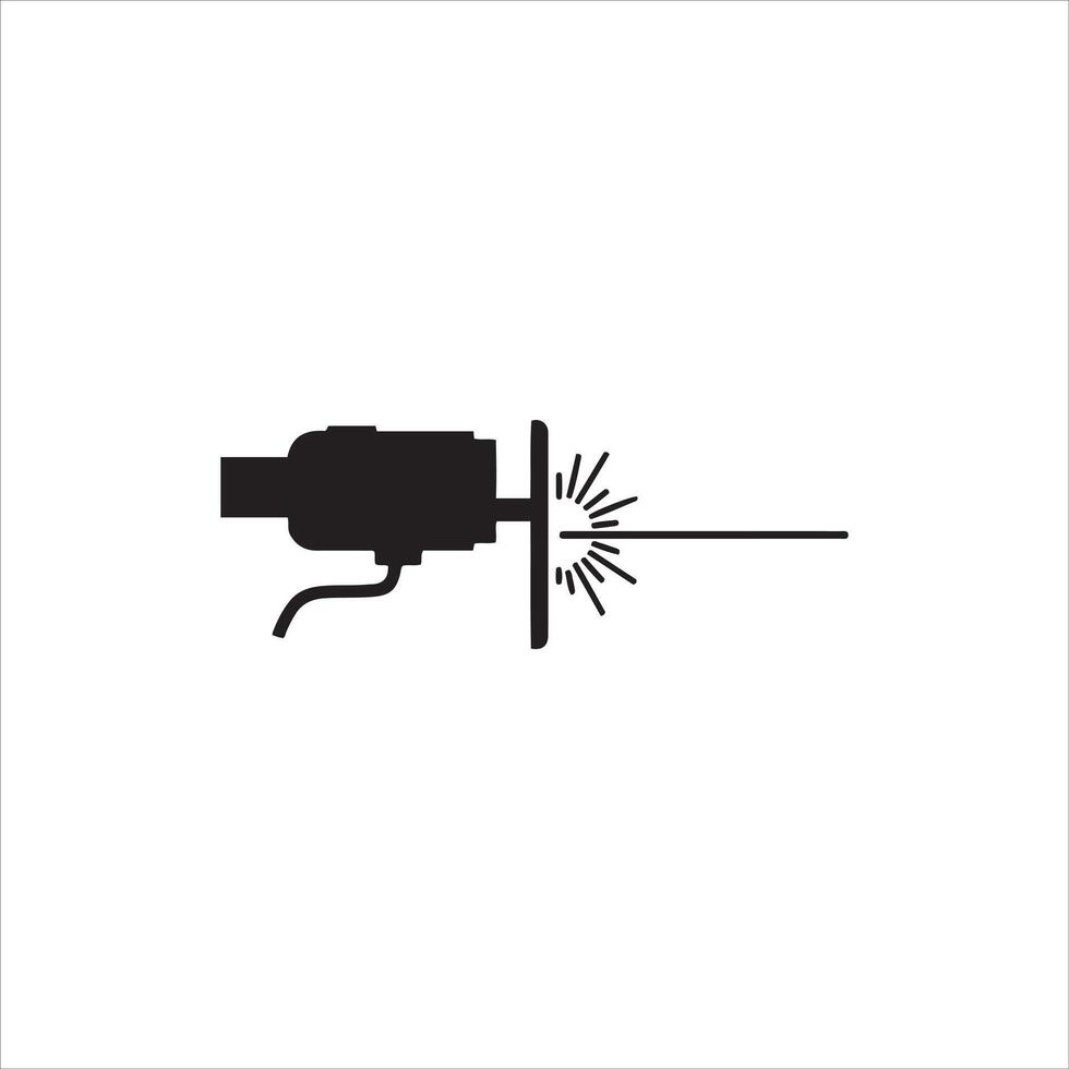 Laser Hazard icon with white background vector