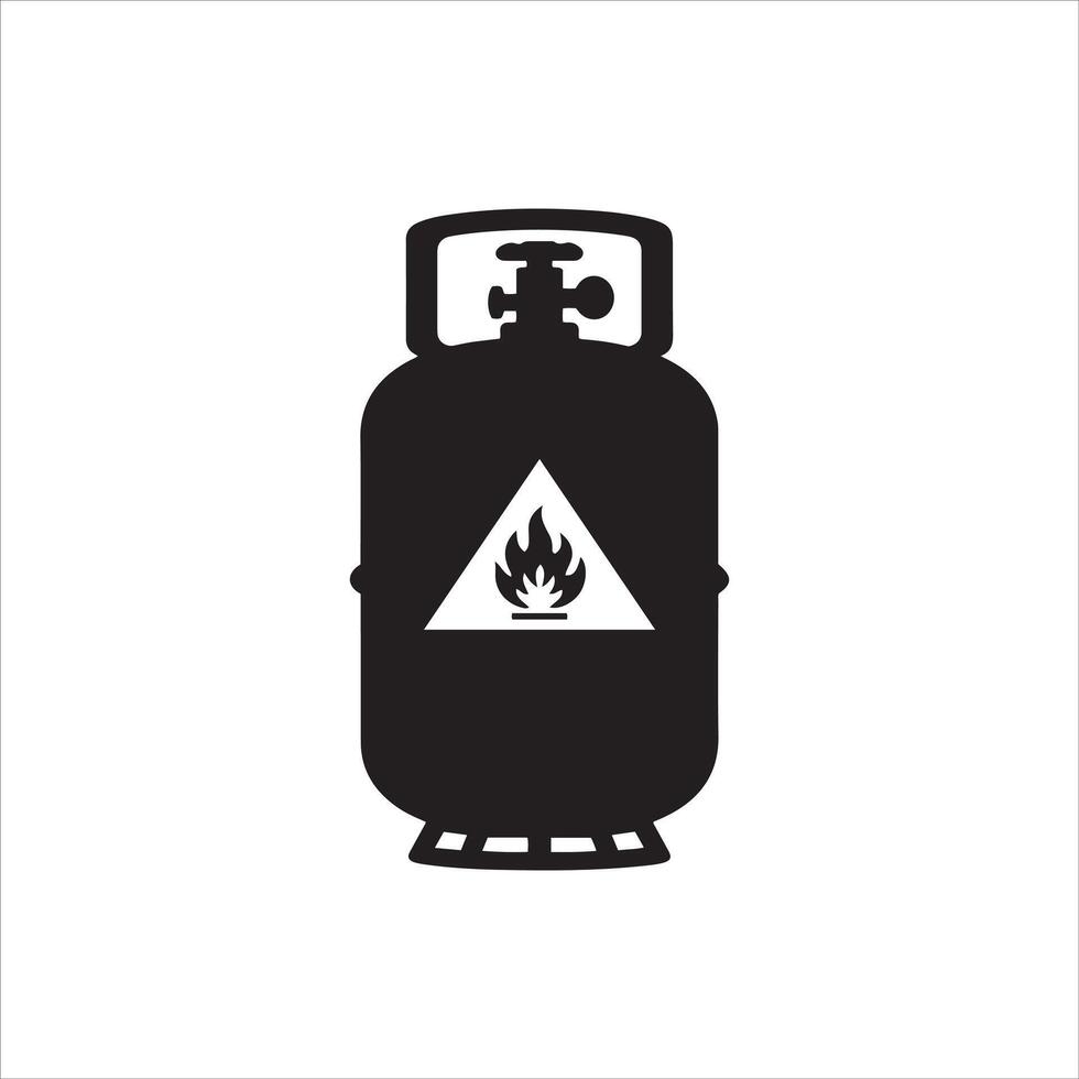 Gas Cylinder icon with white background vector