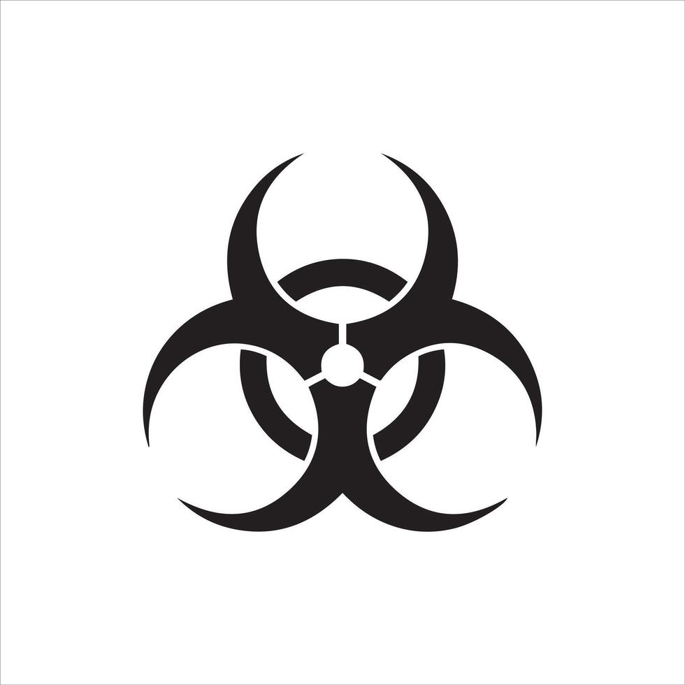 Biohazard icon with white background vector