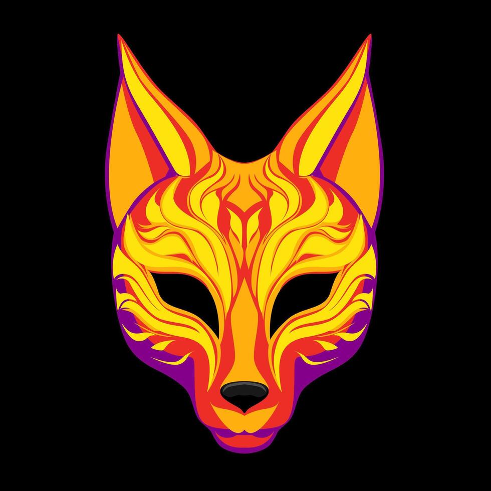 fox mask design vector