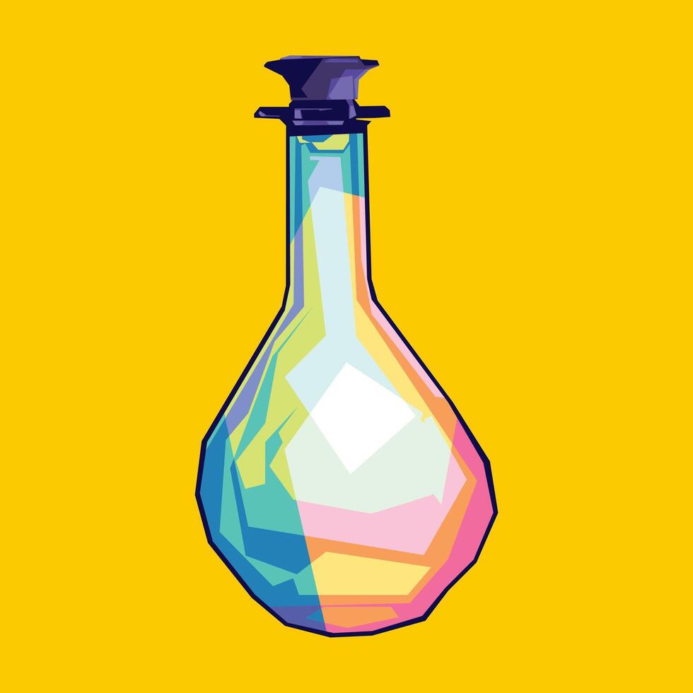 bottle science in wpap art vector