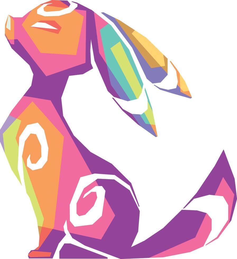 fox in WPAP vector