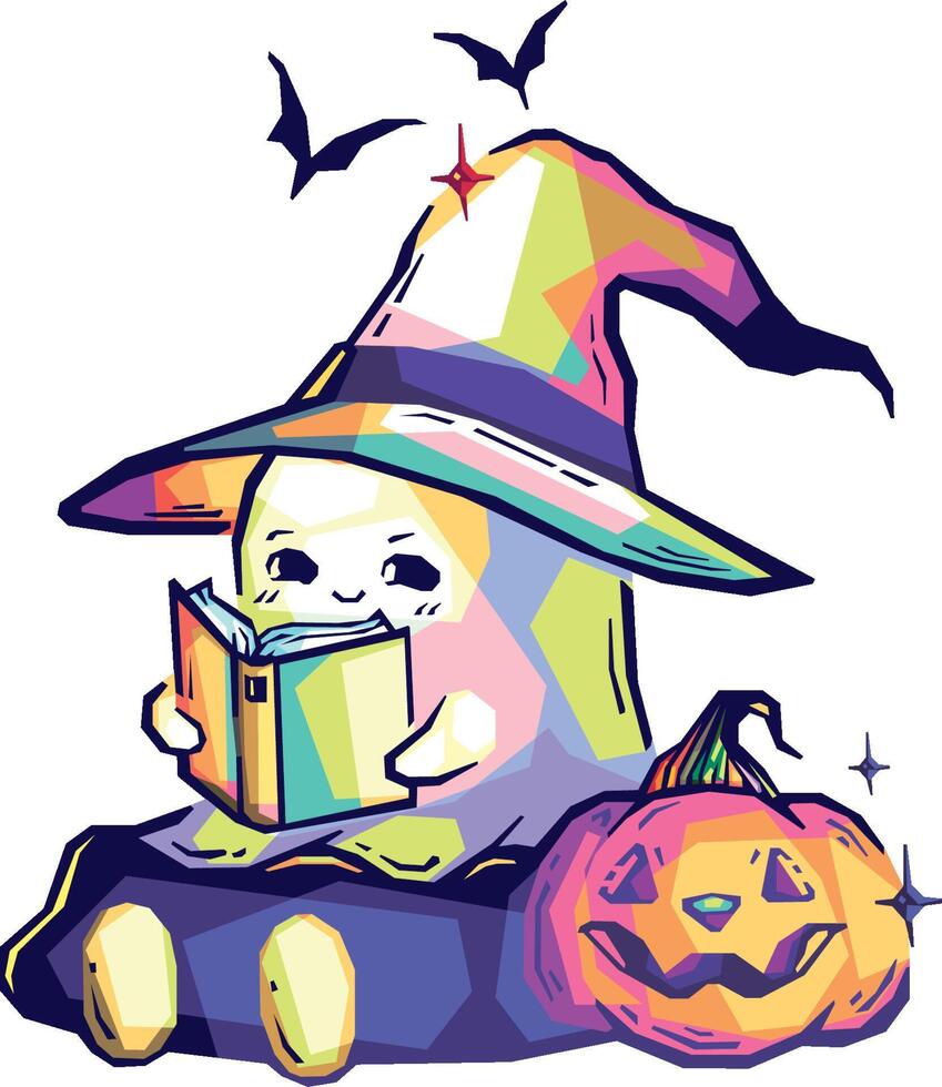 halloween witcher wpap art vector