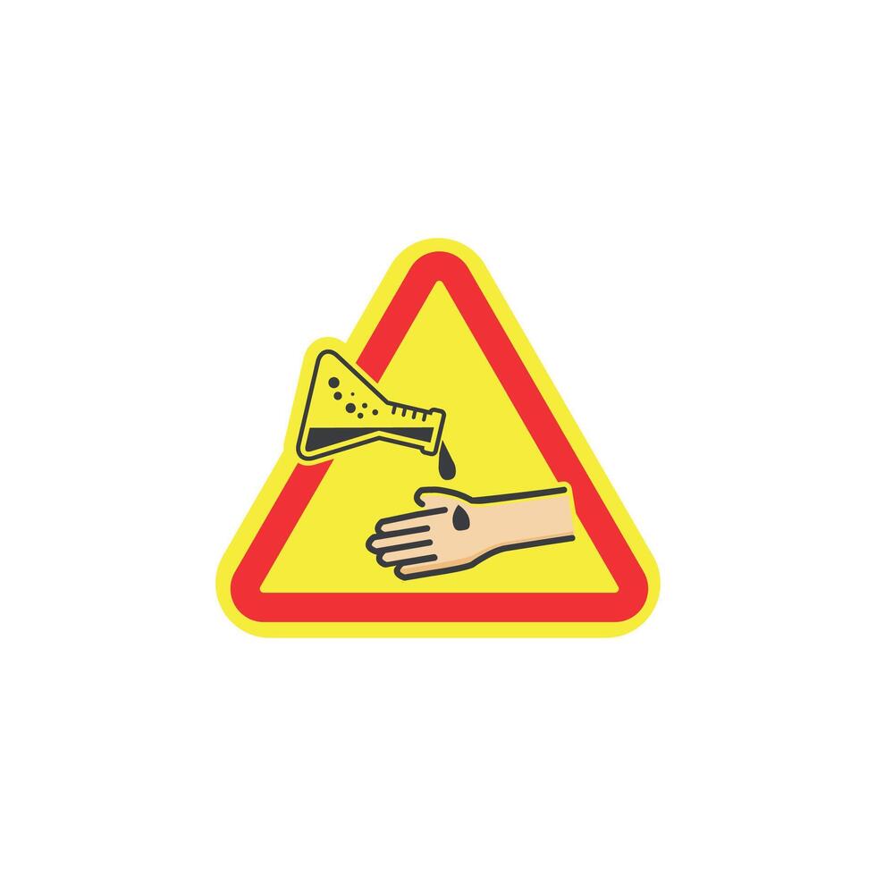 design of dangerous symbols, corrosive substances, hazardous liquids. vector