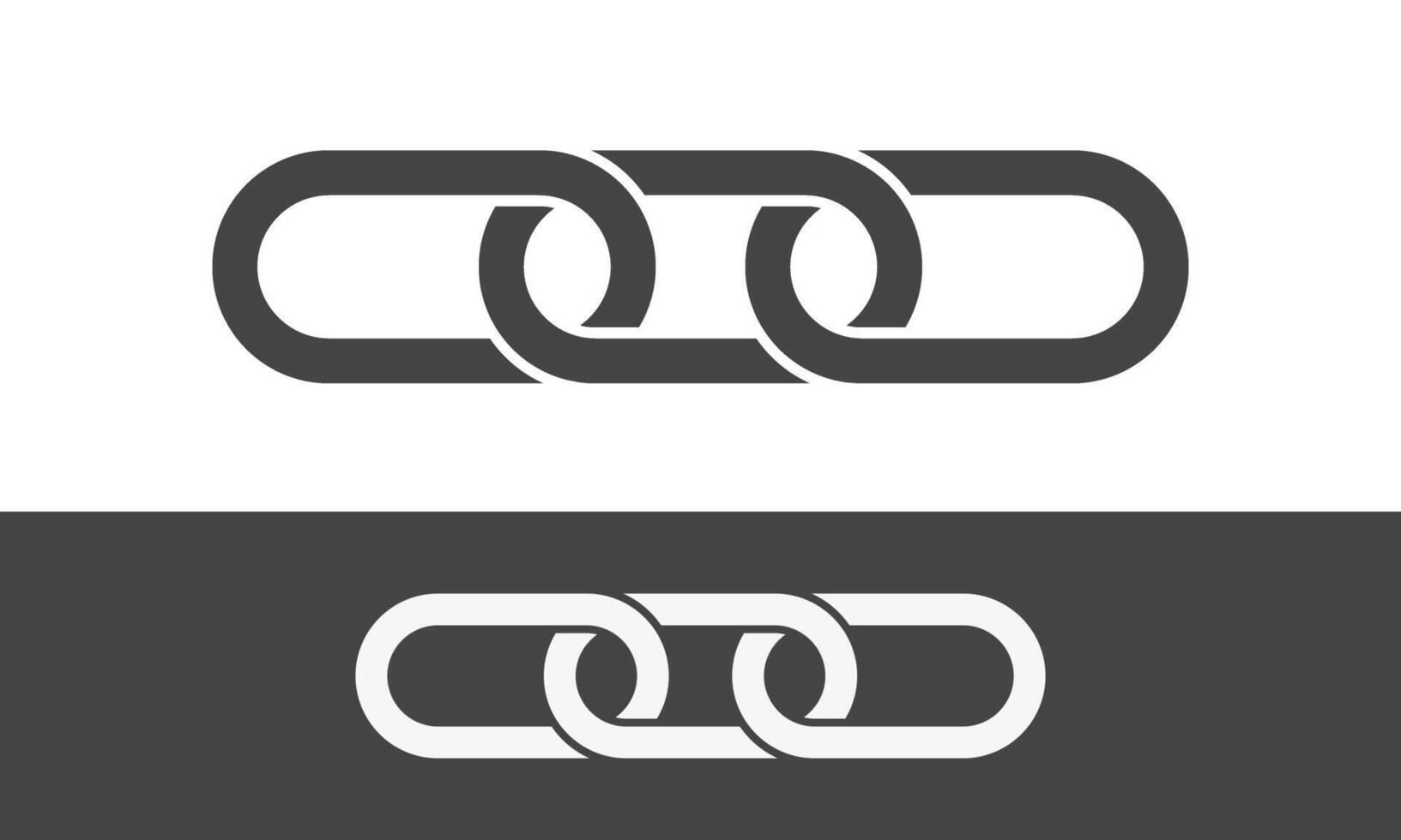 Chain link icon minimal style vector