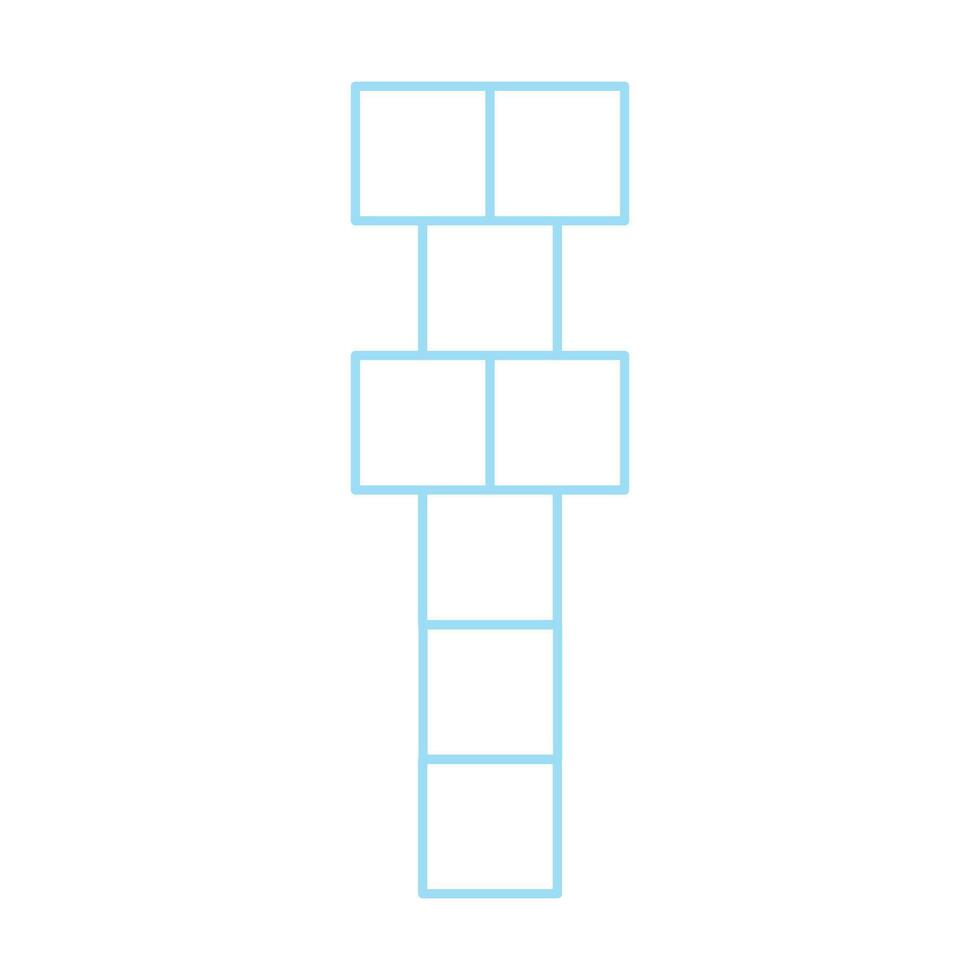 Hopscotch Playground Icon. Flat Line Illustration vector