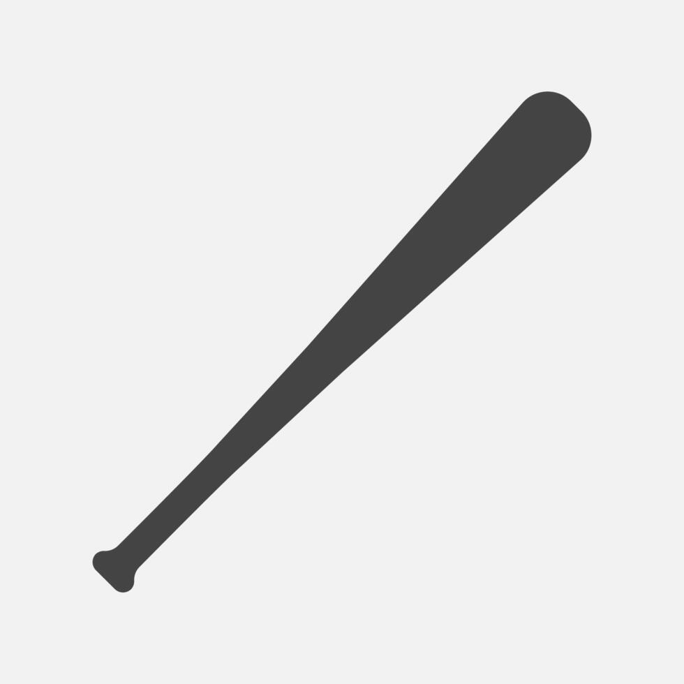 Baseball bat black icon. illustration vector