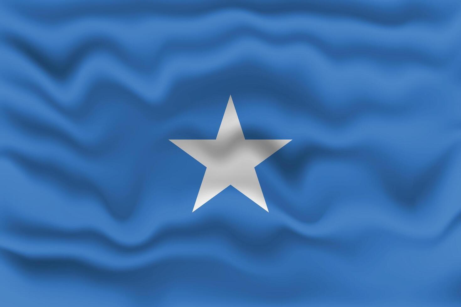 Waving Flag of Somalia with Textured Effect. vector