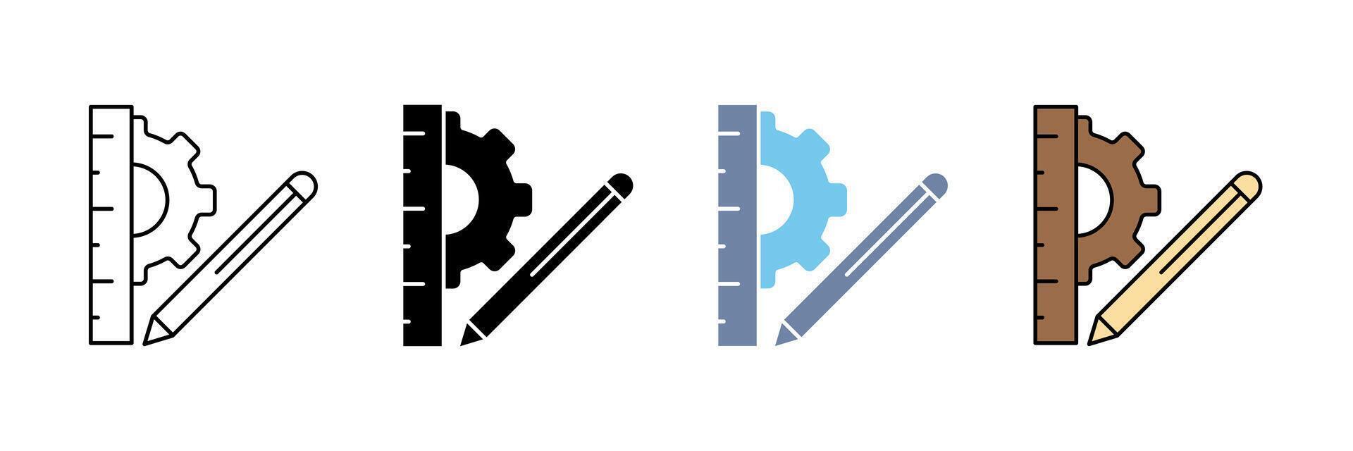 tools concept line icon. Simple element illustration. vector