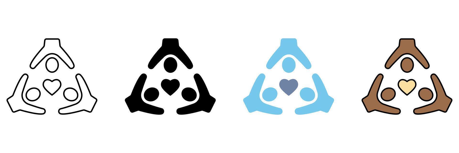 ethnicity concept line icon. Simple element illustration. vector