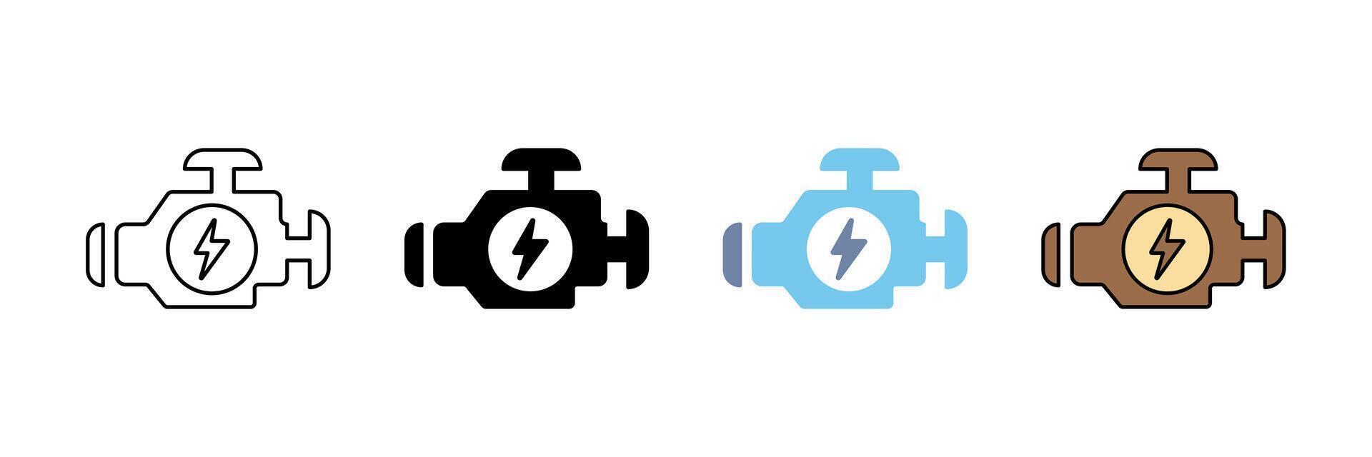 engine concept line icon. Simple element illustration. vector