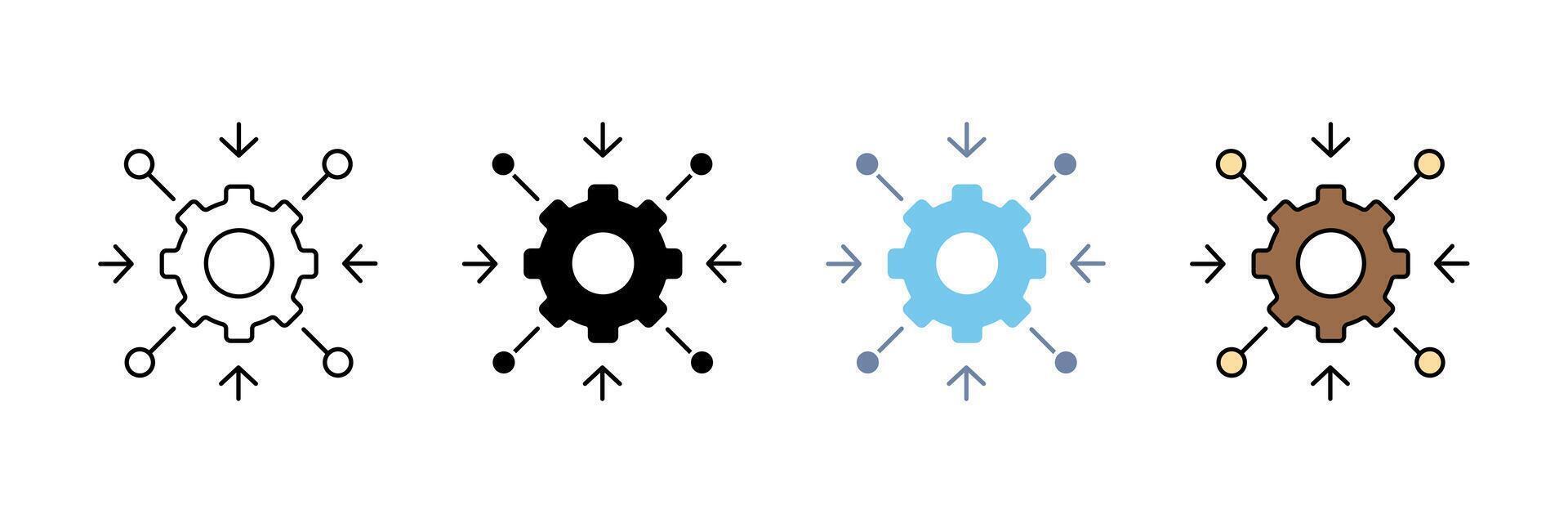 engineering concept line icon. Simple element illustration. vector