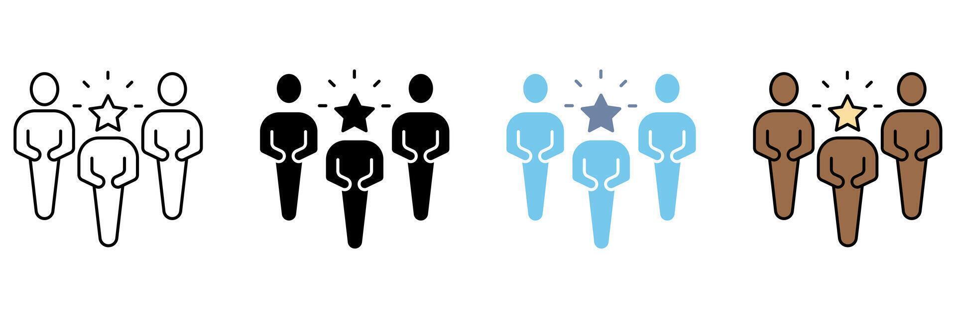 personality line icon. Simple element illustration. vector