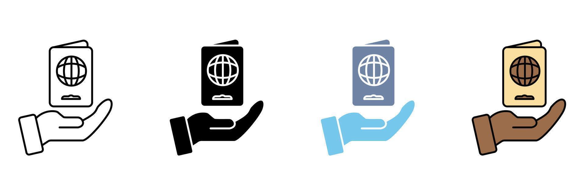citizenship concept line icon. Simple element illustration. vector