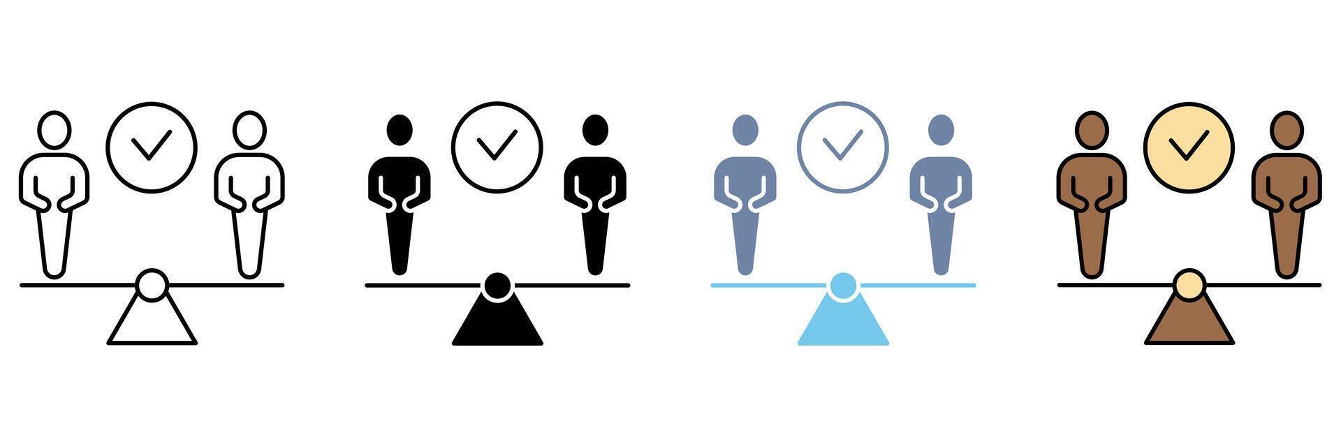 human rights concept line icon. Simple element illustration. vector