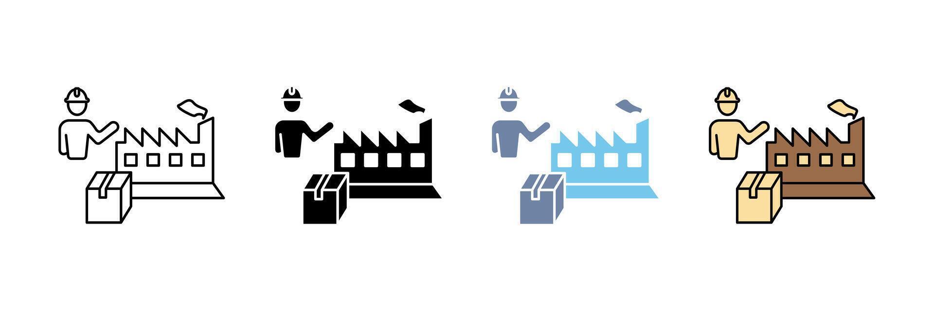 manufacturing line icon. Simple element illustration. vector