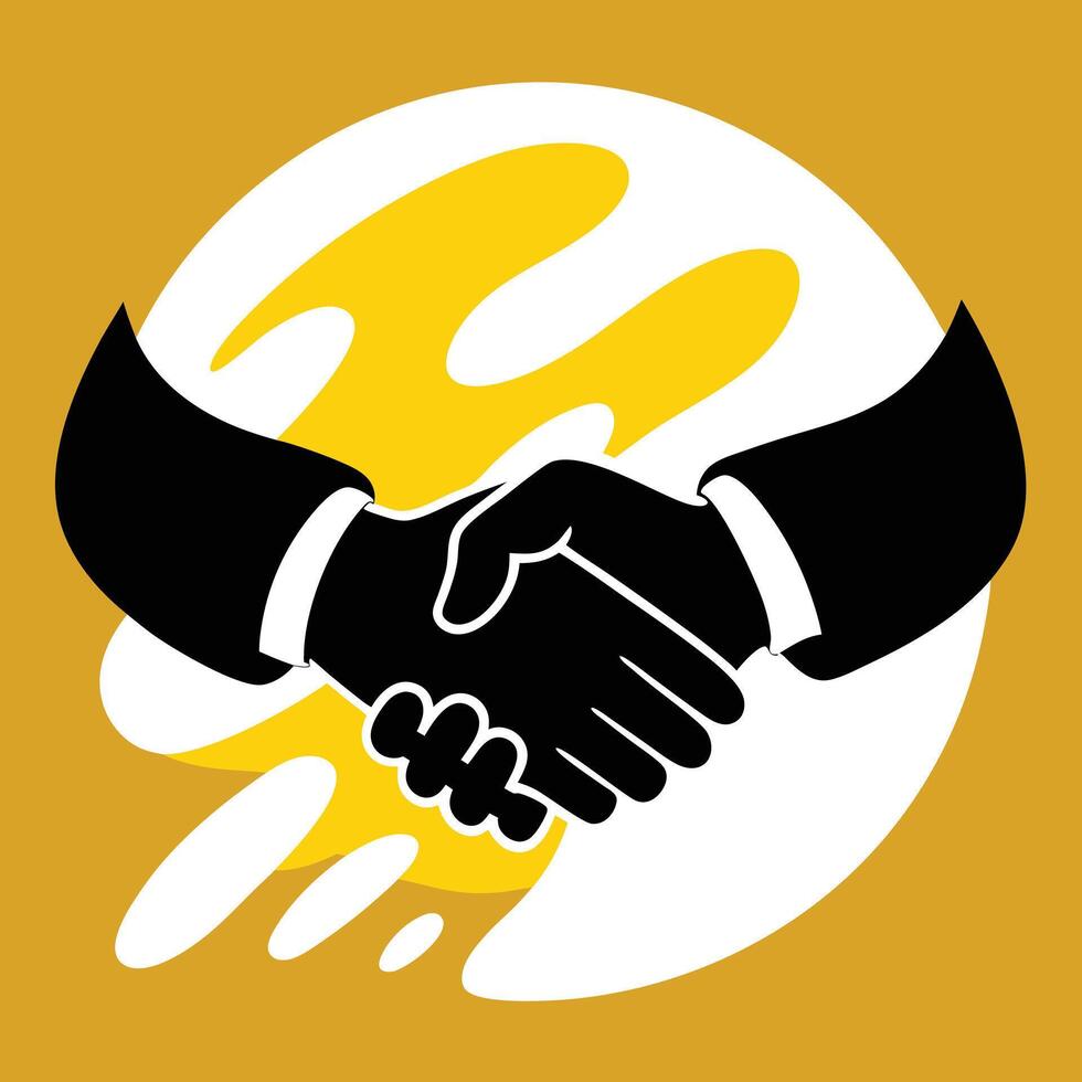 Successful Partnership A Handshake Representing Collaboration and Agreement . vector
