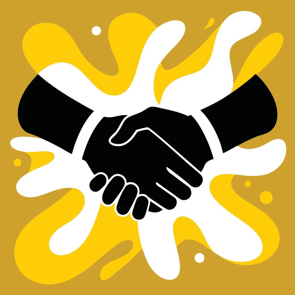 Successful Partnership A Handshake Representing Collaboration and Agreement vector