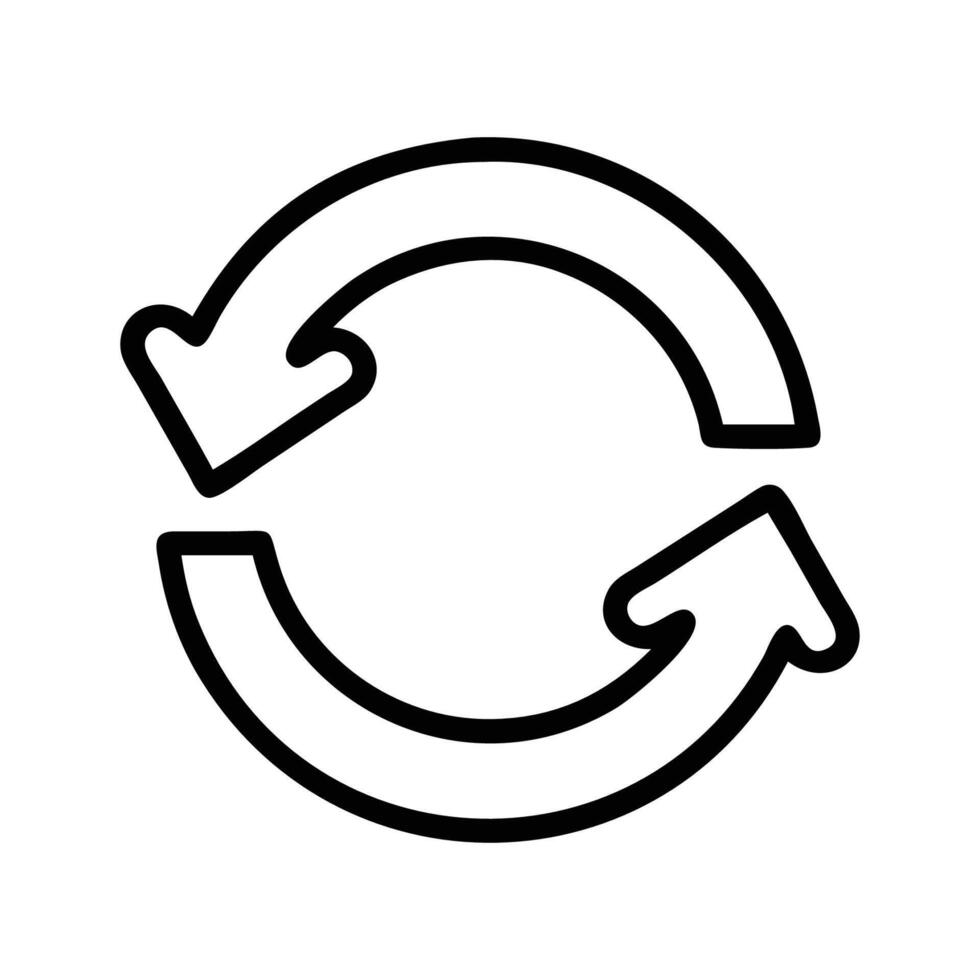 Refresh or Repeat Circular Arrow Icon vector
