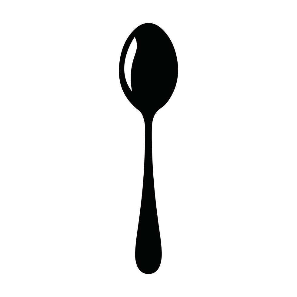 Spoon Silhouette Icon vector