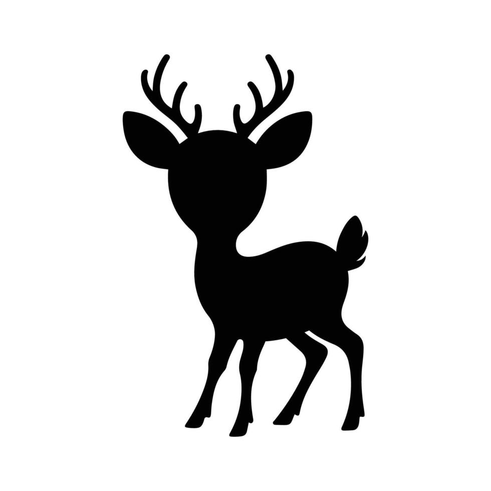 Cute Deer Silhouette Design vector