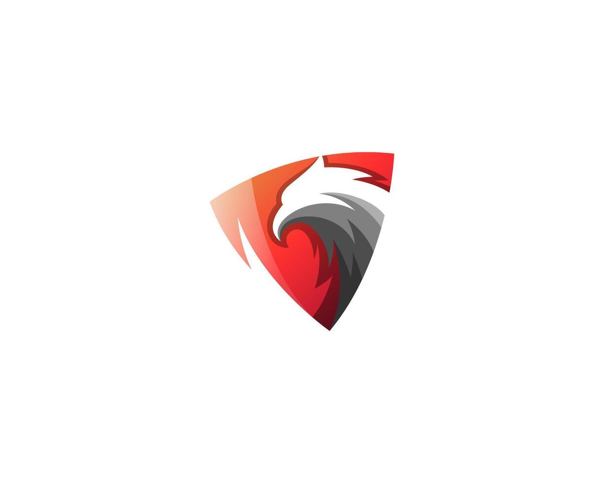 Abstract eagle shield logo template vector