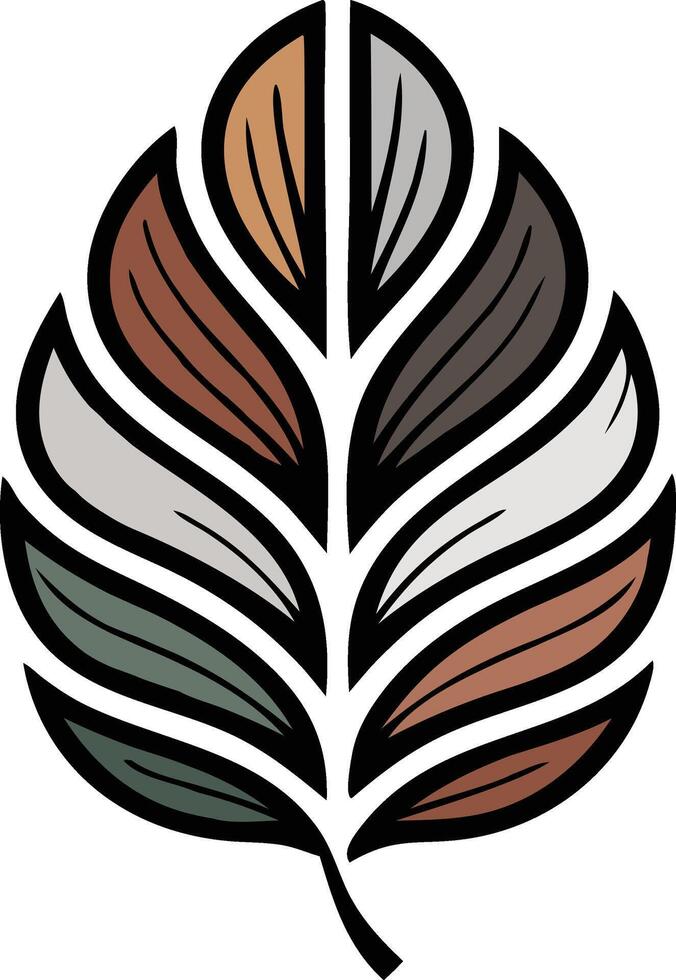 A leaf with different colors on it vector