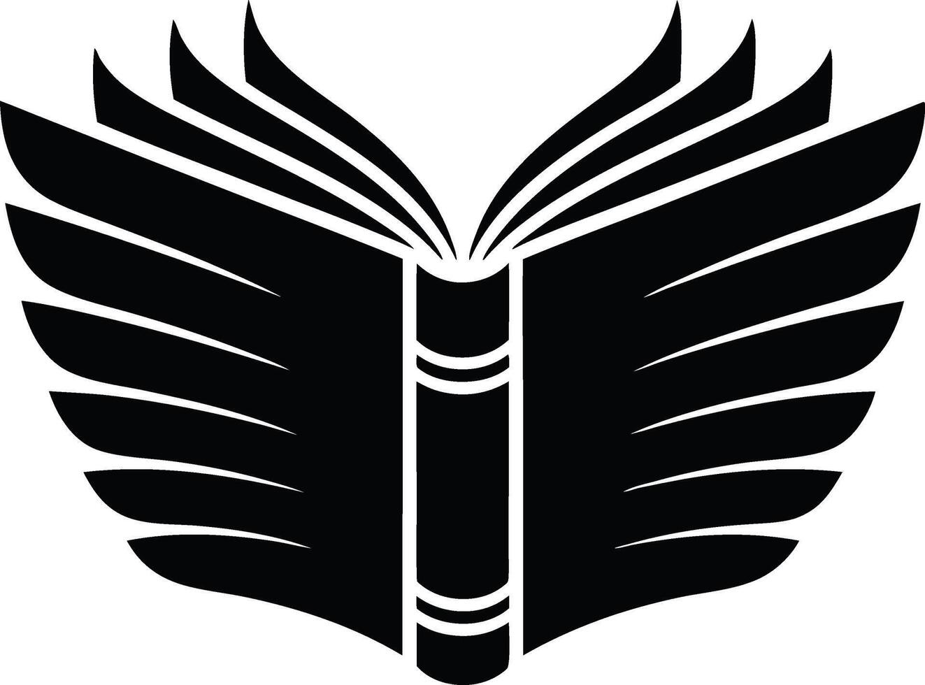 An open book with wings on it vector