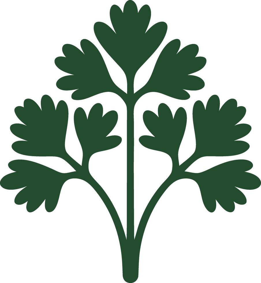 A green plant with leaves on it vector