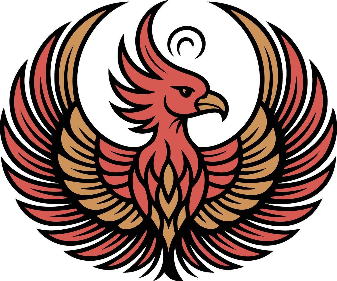 A red bird with a long tail and wings vector