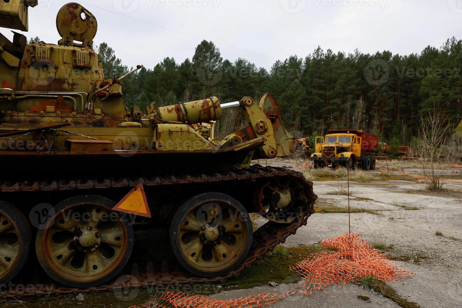 Chornobyl disaster liquidation vehicles photo