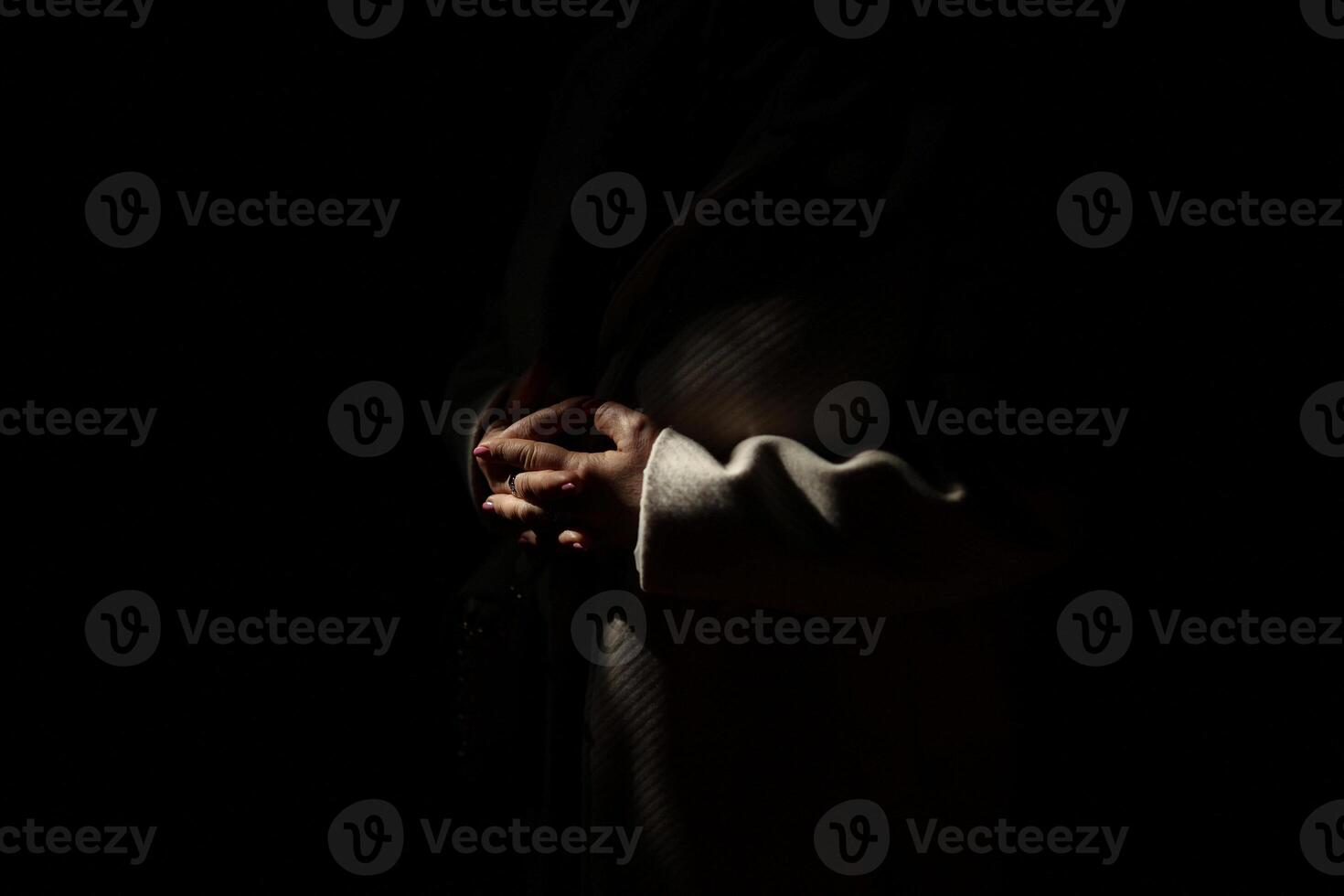 Catholic woman praying photo