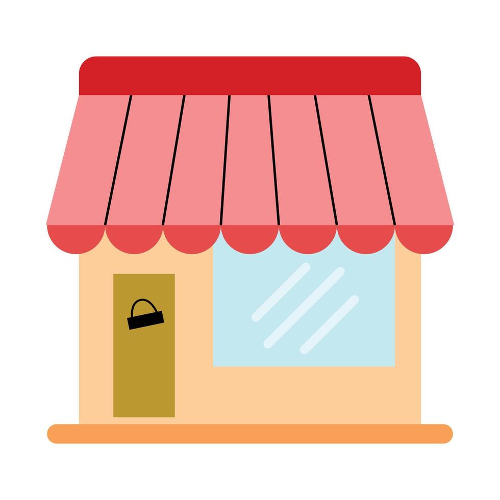 Illustration of a simple store isolated on a white background. vector