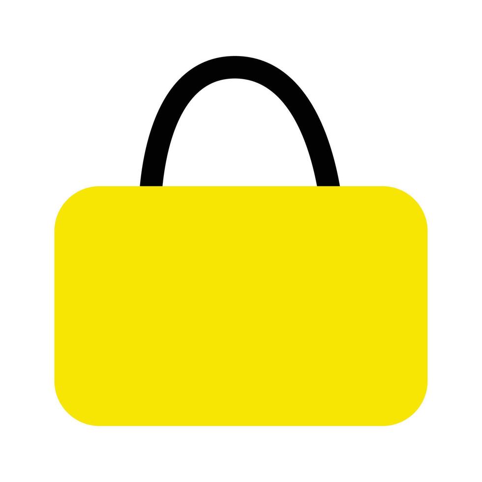 Illustration of a simple shopping bag isolated on a white background vector