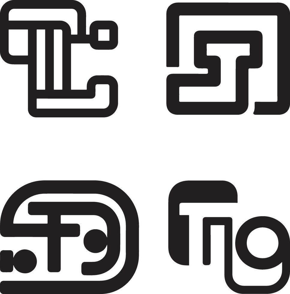 Modern Technology Icons Representing Circuitry and Device vector