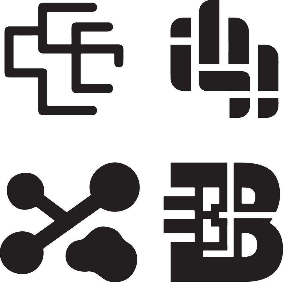 Modern Technology Icon and logo Representing Circuitry and Device vector