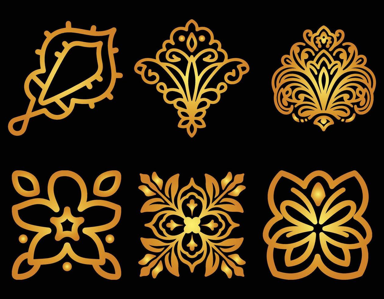 Elegant Luxury emblem ornament Patterns Design vector