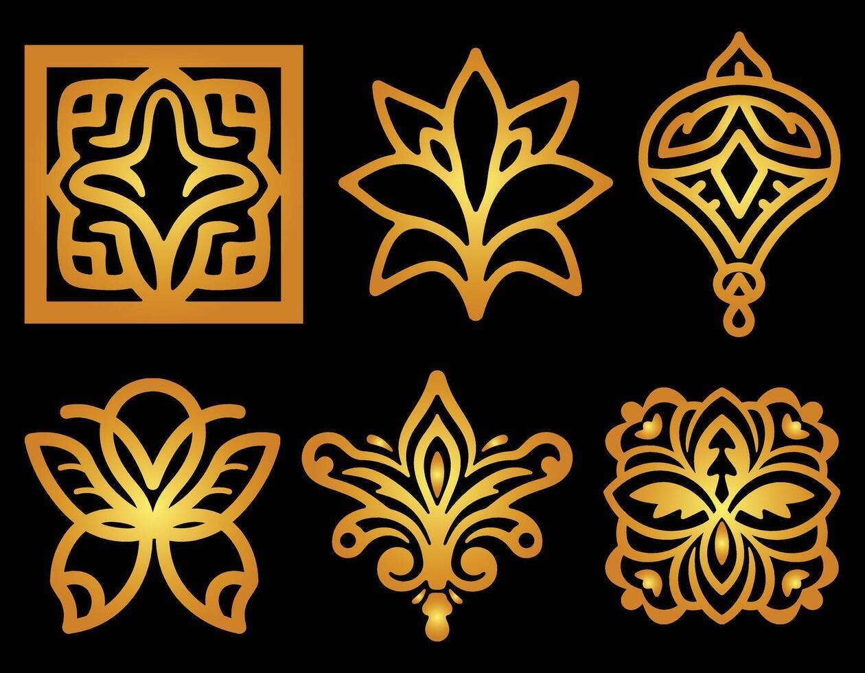 Elegant Luxury floral ornament Patterns Design vector