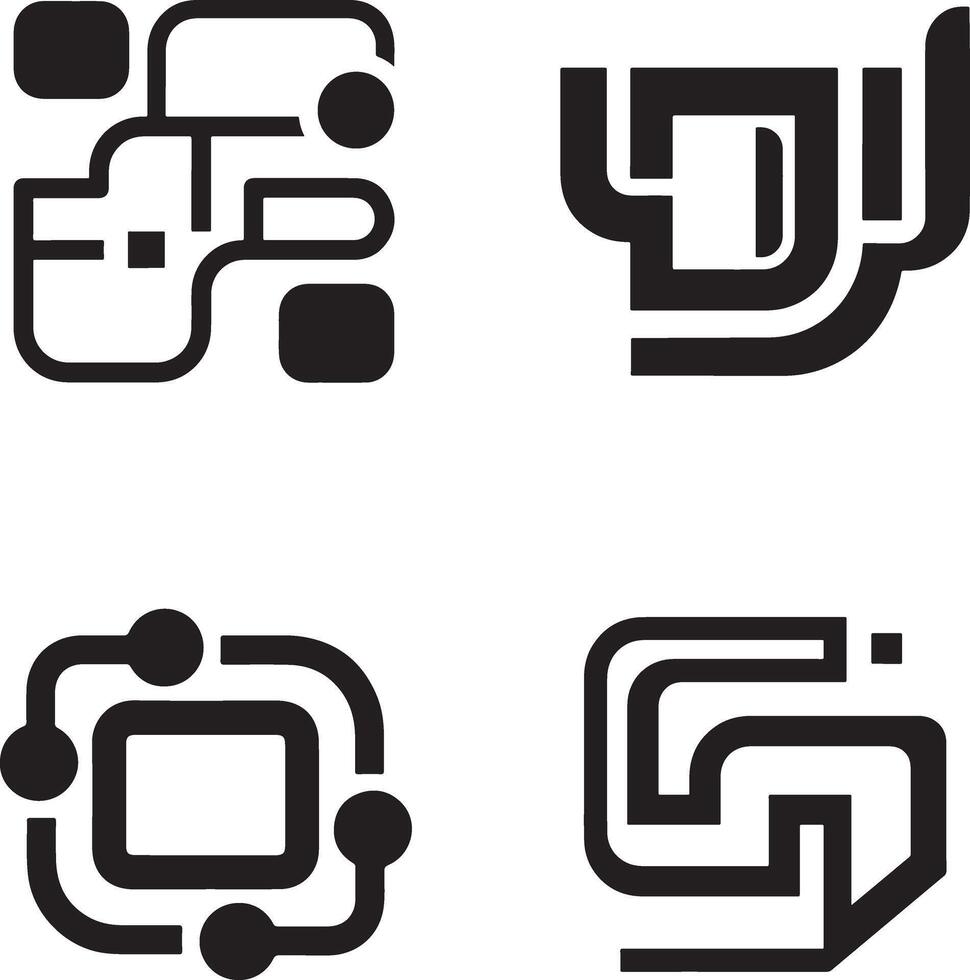 Logo Or Icon Designs for Technology Background vector