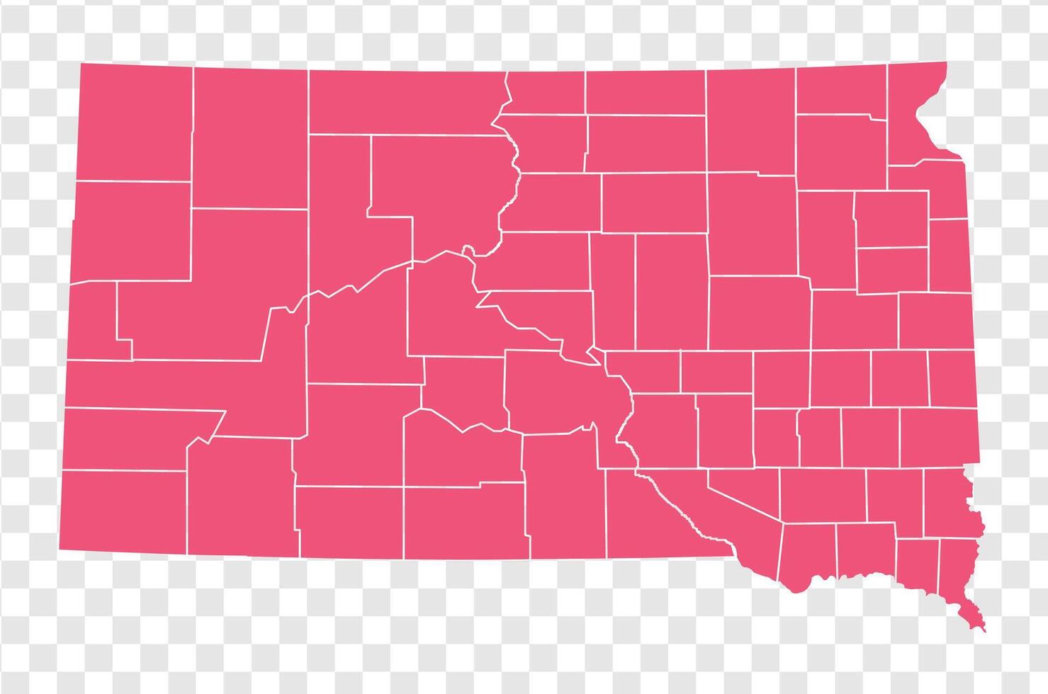 South Dakota Map Punch Color Background Files vector