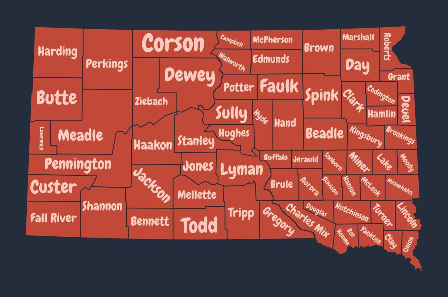 South Dakota Infographic Graphic Design Map vector