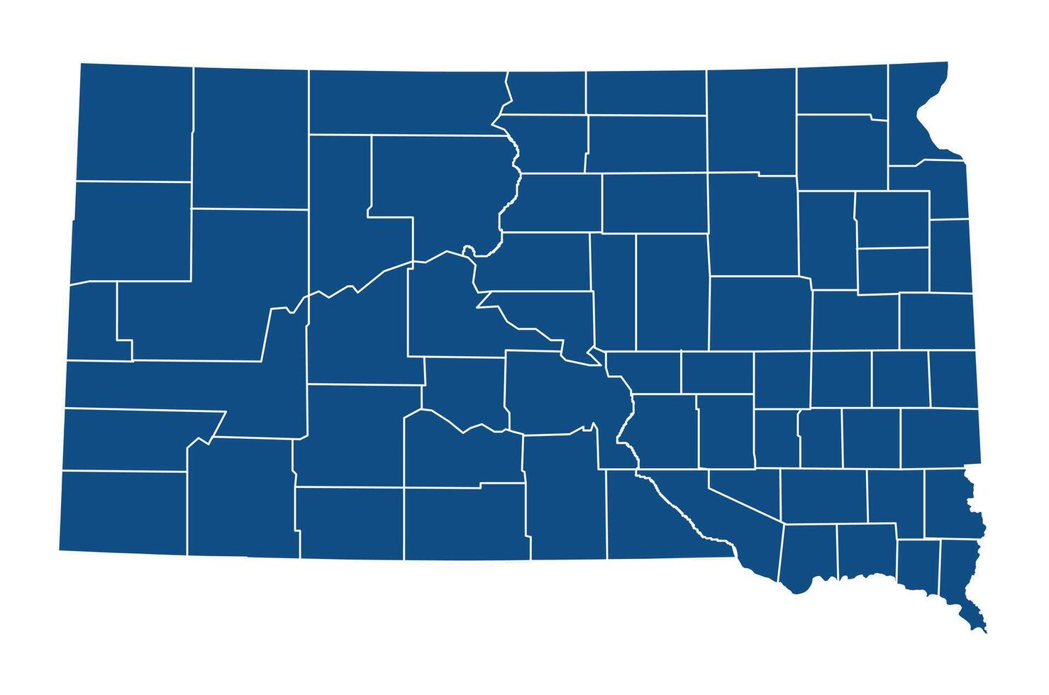 South Dakota Blue Color Isolated Design vector