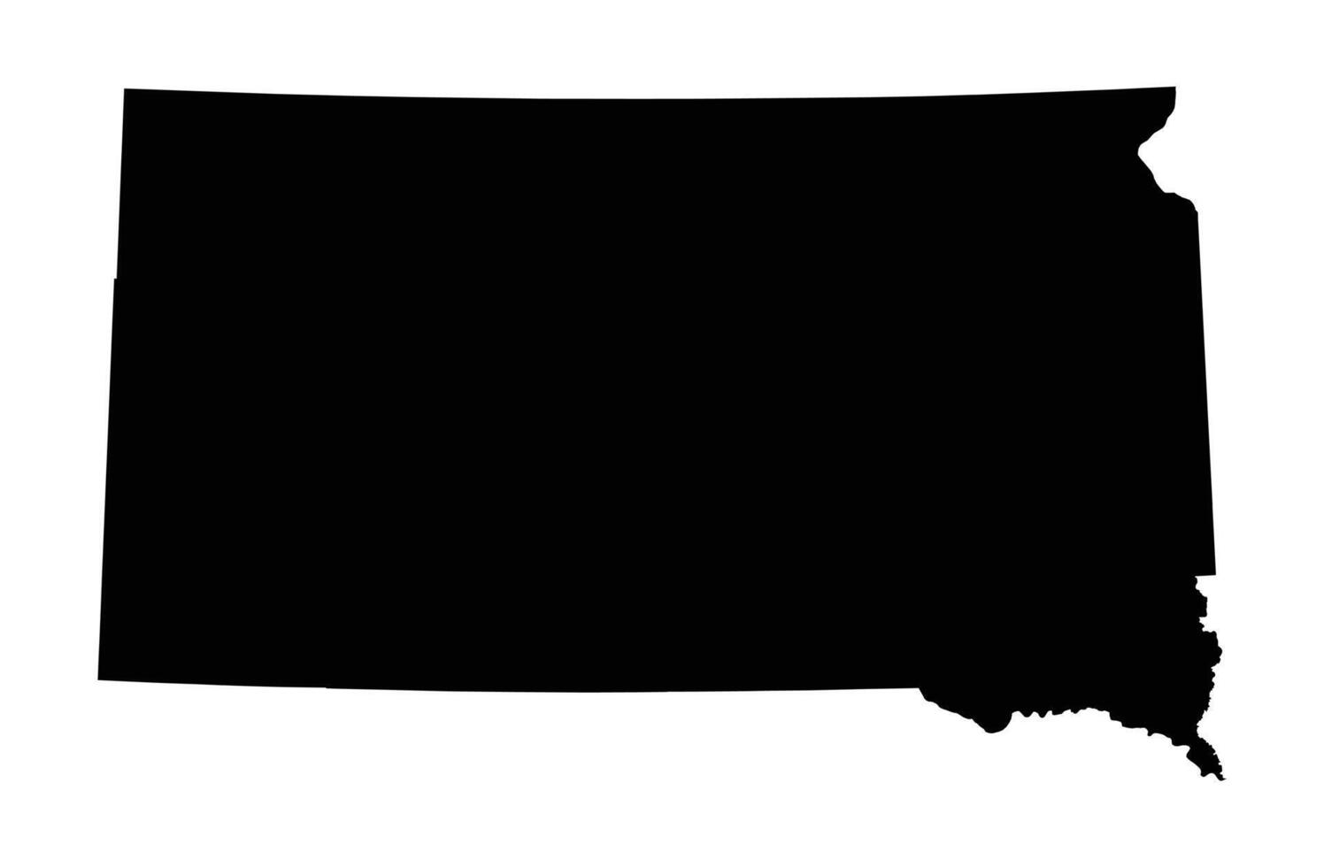 South Dakota Map White Background vector