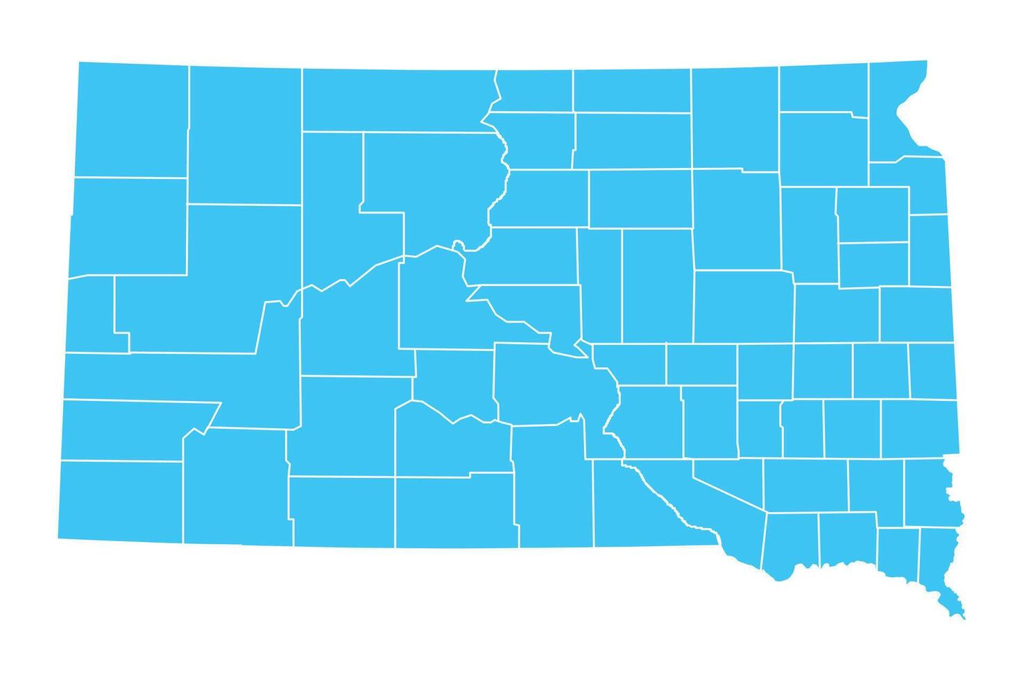 South Dakota Map Blue Color Background Files vector