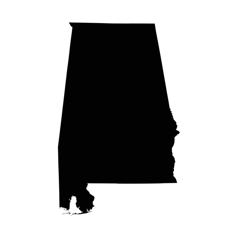 Alabama Map White Background vector