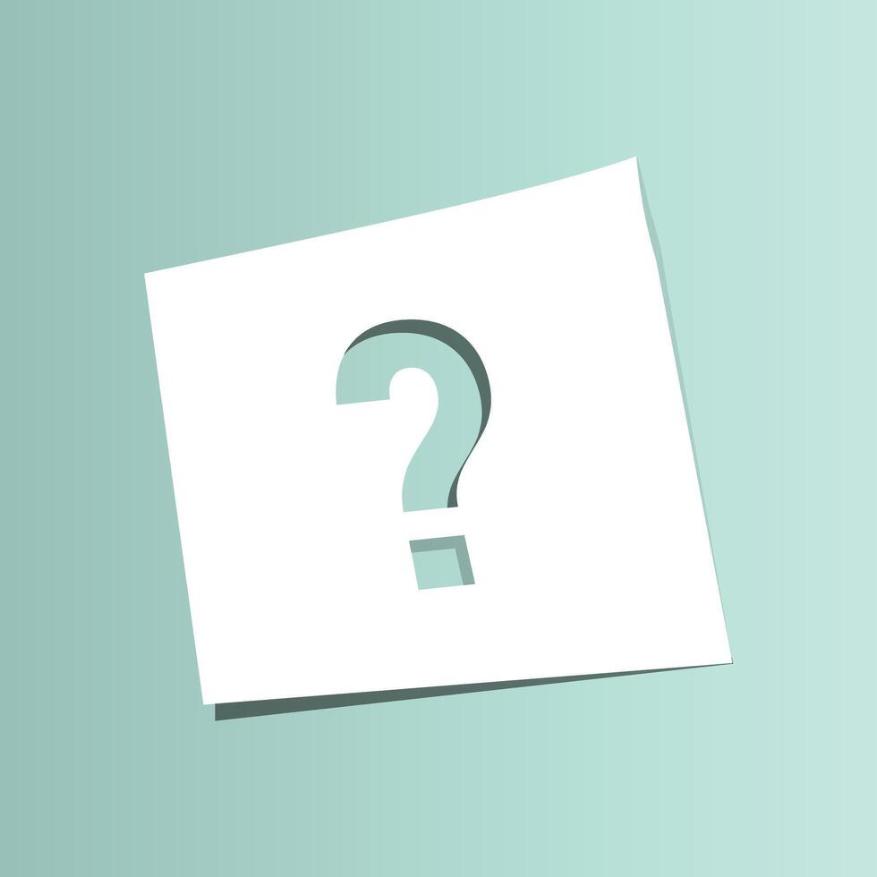 Question Mark On Paper Design vector